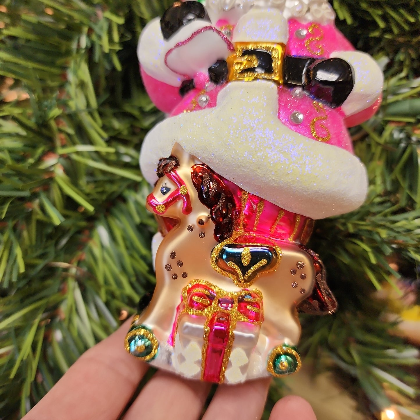 Ornament Think Pink Santa Christopher Radko