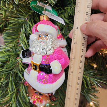 Ornament Think Pink Santa Christopher Radko