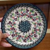 Plate ~ 7.75" Dessert 86-1415X Burgundy Berry  Green