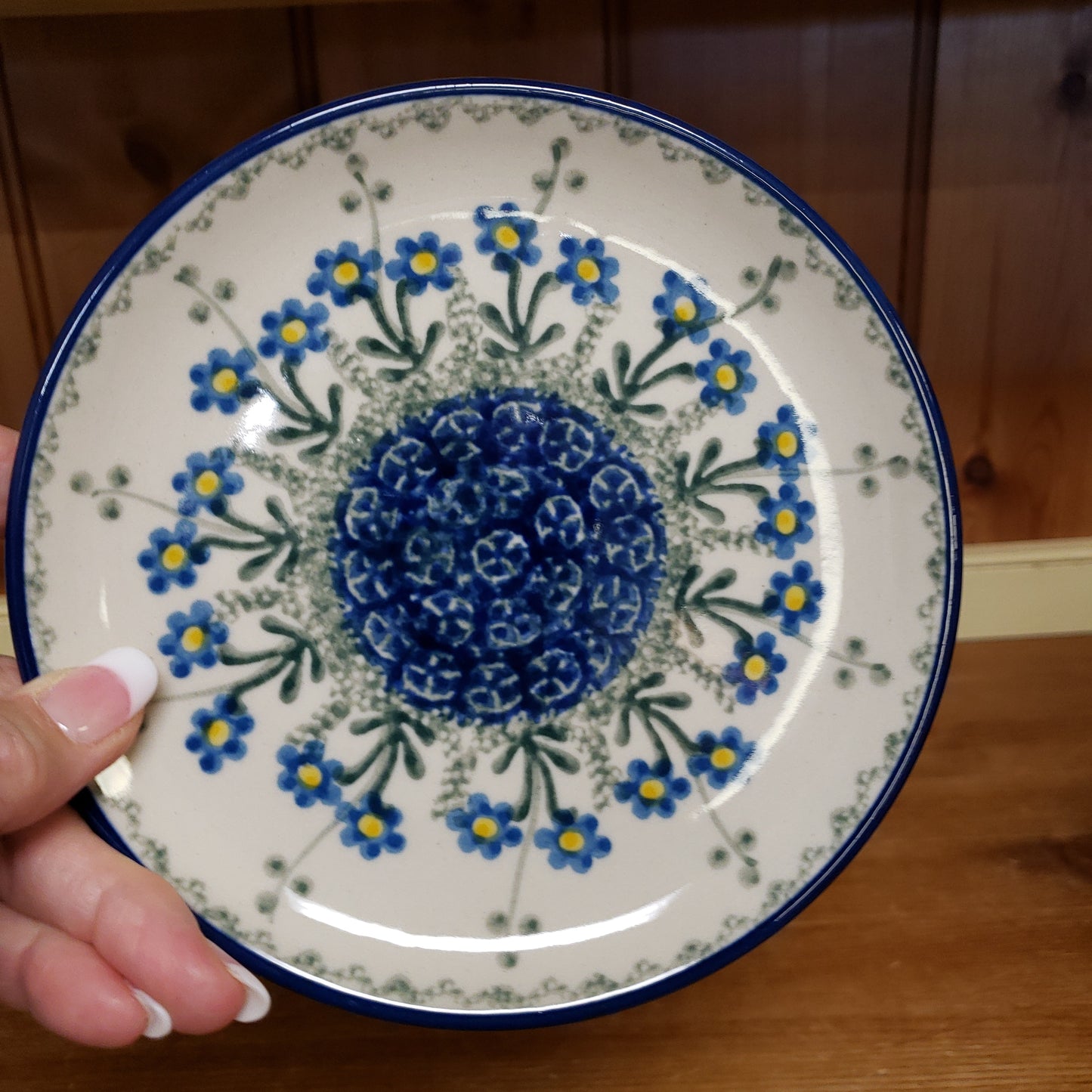 Plate ~ Bread & Butter ~ 6.25" 261-0614X Blue Spring Daisy tapas appetizer