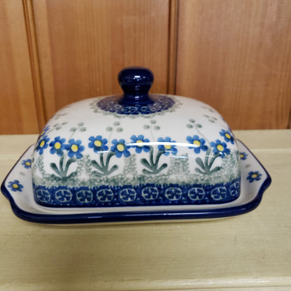 Butter/Cream Cheese Dish 295-0614X Blue Spring Daisy