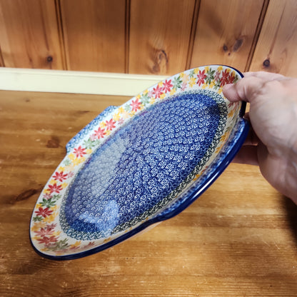 Platter ~ Round w/ Handles ~ 11.75" 152-2533X Maple Harvest