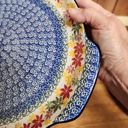 Platter ~ Round w/ Handles ~ 11.75" 152-2533X Maple Harvest