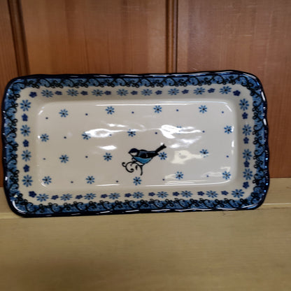 Rectangular shallow tray D15-2529X Bluebird