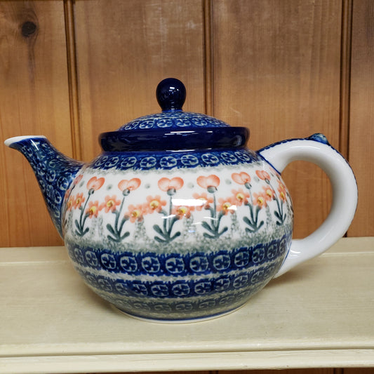 Teapot ~ (1 1/4 qt) 60-0560X Peach Spring Daisy