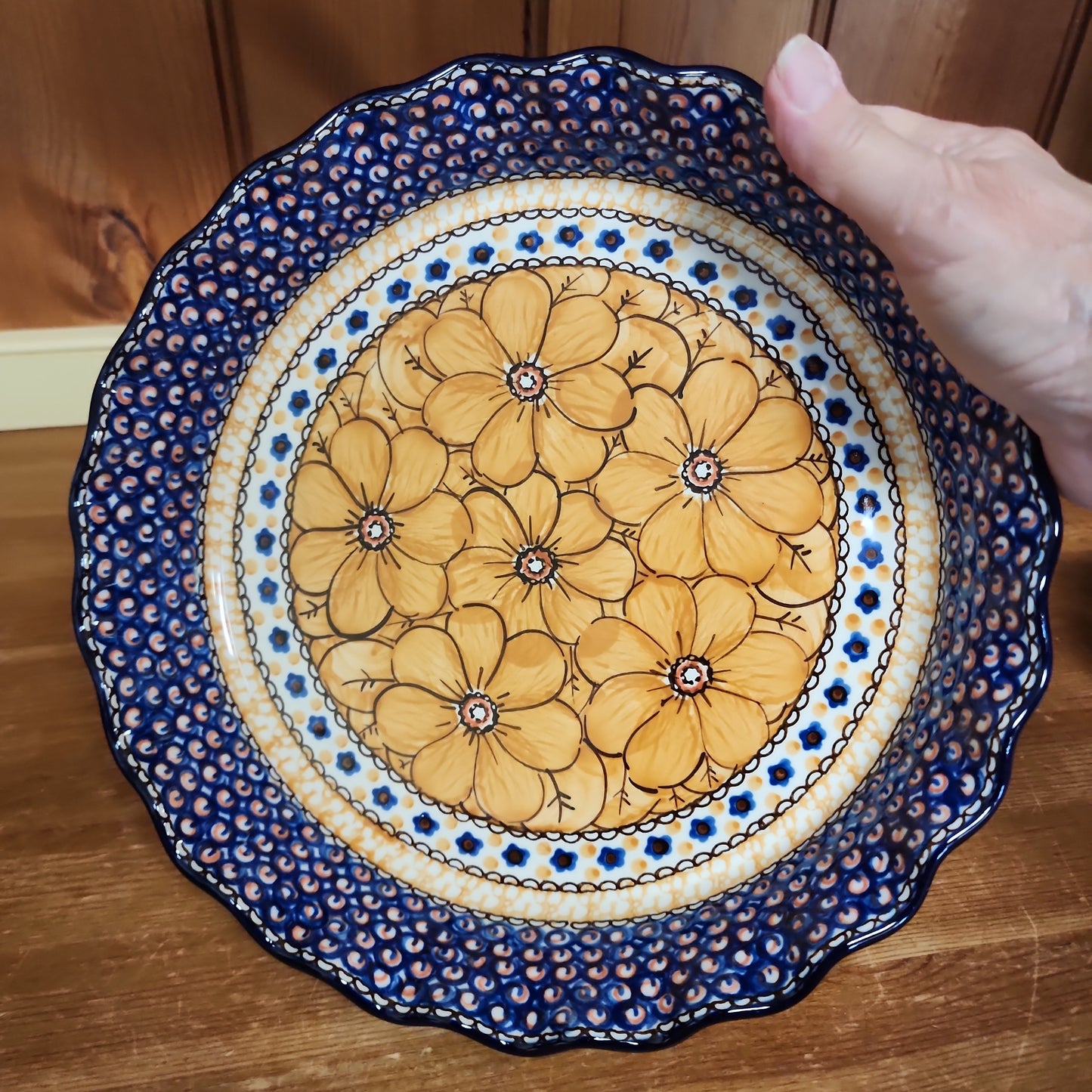 Pie Plate ~ Fluted ~ 10" 636-U408B U4  Orange   Orange