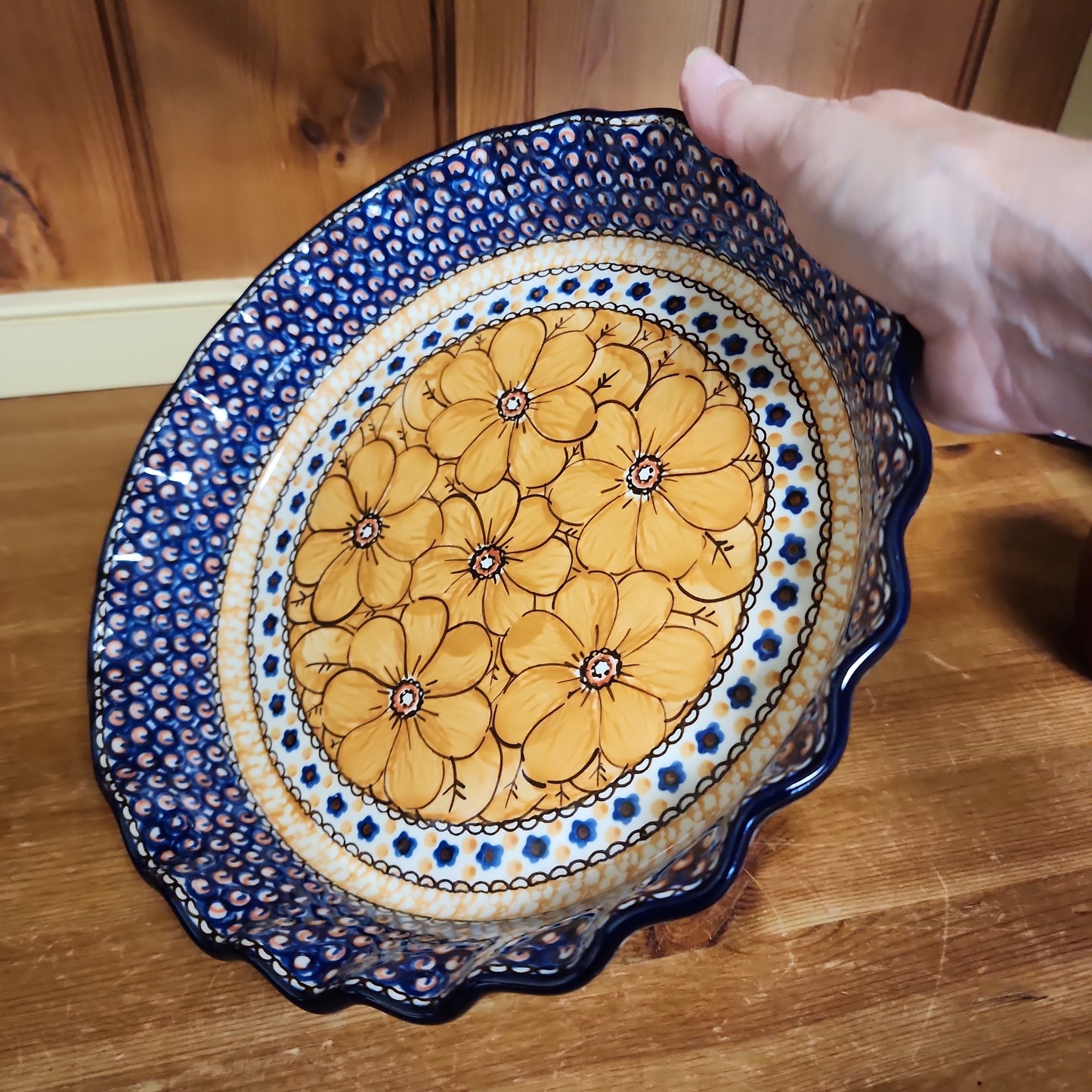 Pie Plate ~ Fluted ~ 10" 636-U408B U4  Orange   Orange