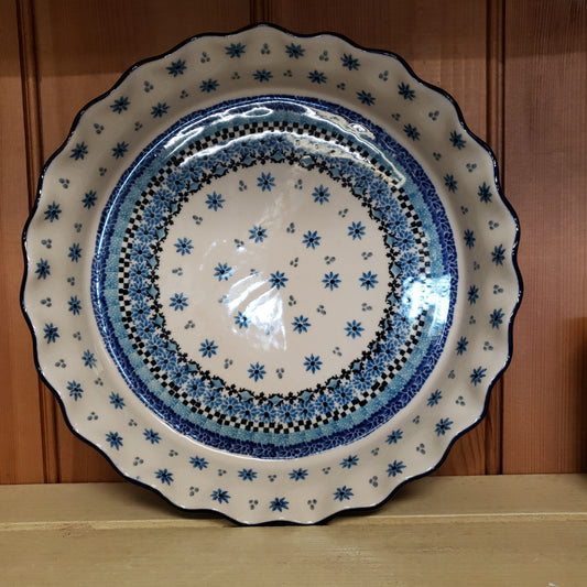 Pie Plate ~ Fluted ~ 10" 636-2044X Retro Blue