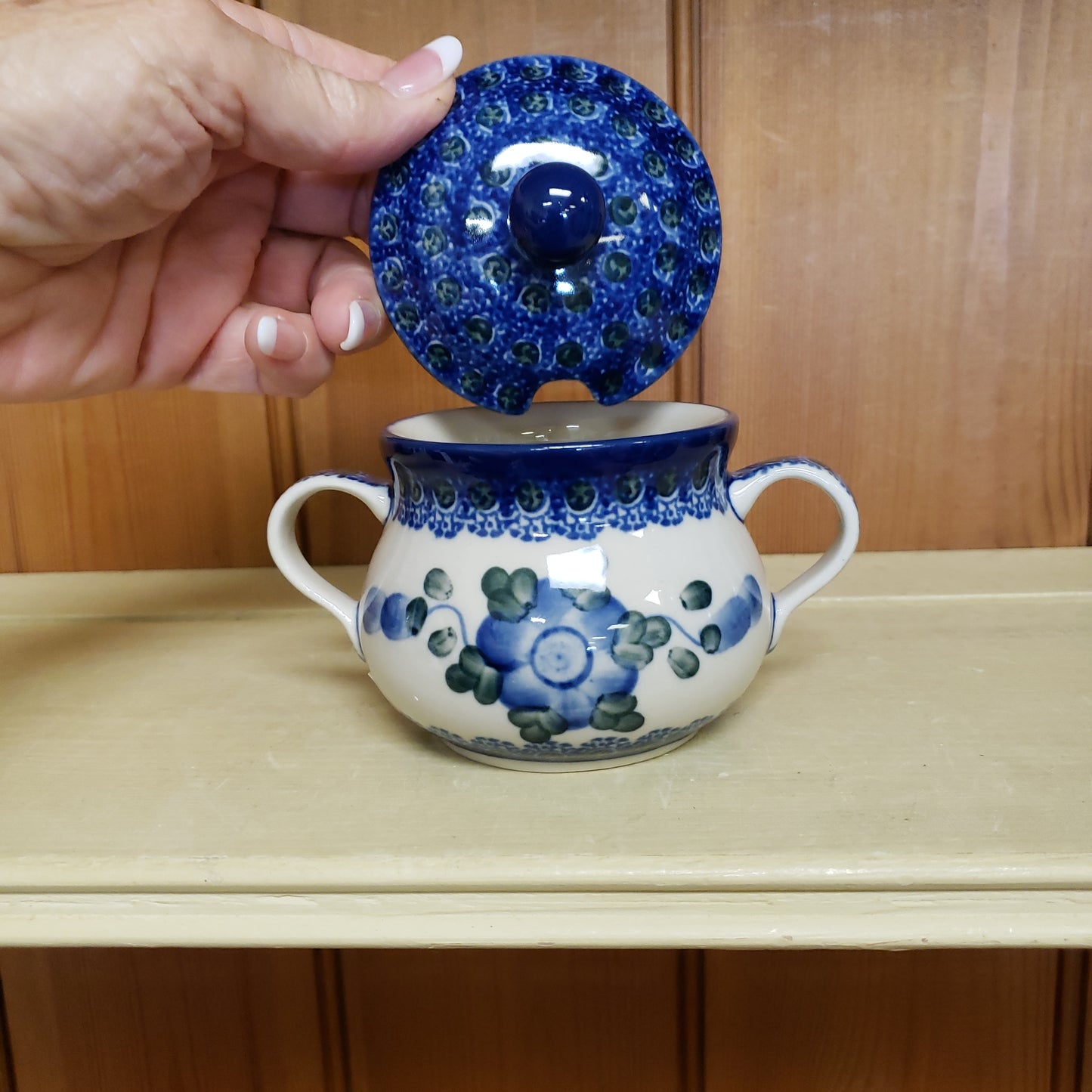 Sugar Bowl ~ 7 oz 35-0163X Blue Poppy