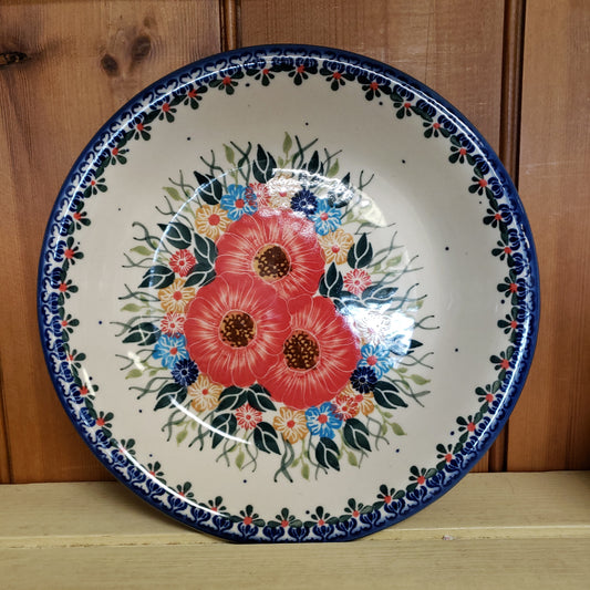 Pasta Bowl Red big flowers