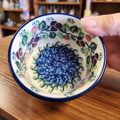 Bowl ~ Ramekin ~ 3.75" 409-1418X ~ Burgandy Berry Blue pf0424