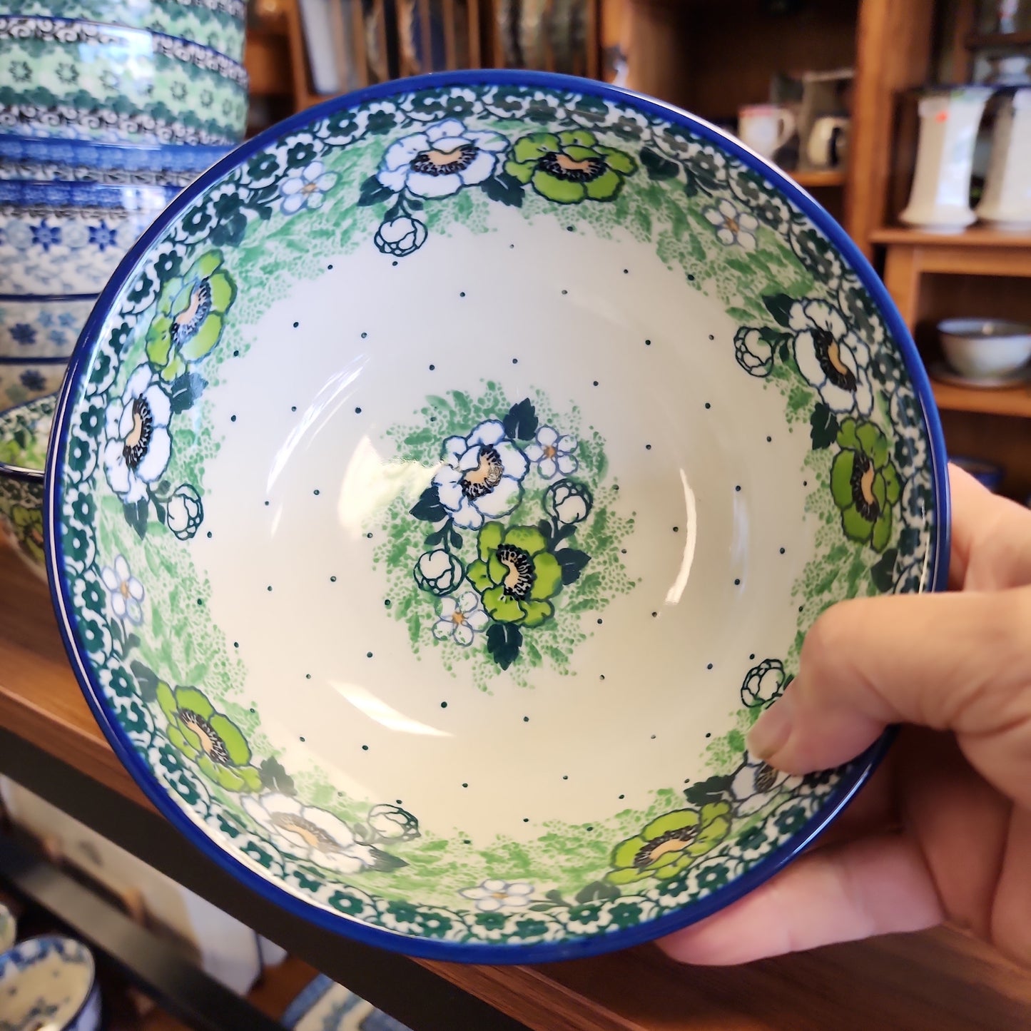 Bowl ~ Soup/Salad ~ 6.25" C38-2320X ~ Green Poppies pf0424