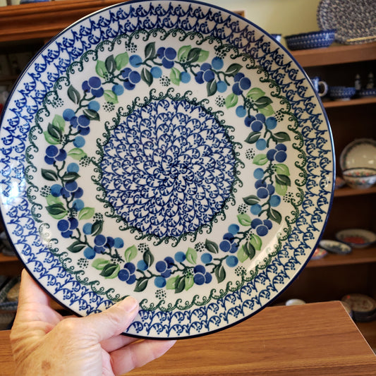 Plate ~ Dinner ~  10" 257-1416X ~ Blue Berries pf0424