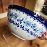 Bowl ~ Nesting ~ 7.75" W 57-2642X ~ Blue Flax Flower pf0424