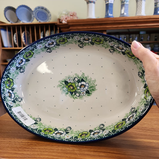 Baker Oval ~ 12" 297-2320X ~ Green Poppies