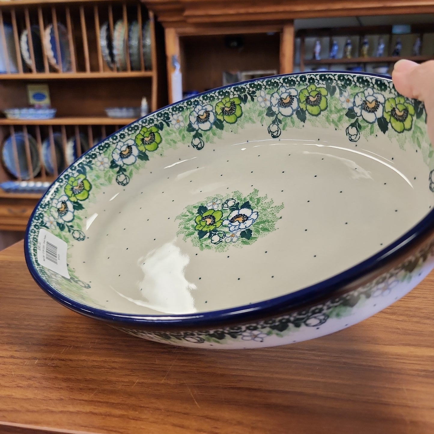 Baker Oval ~ 12" 297-2320X ~ Green Poppies