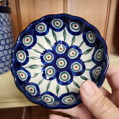 Bowl ~ Scalloped ~ 4.5" 23-0054X ~ Peacock pf0424