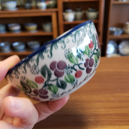 Bowl ~ Ice Cream ~ 4.5" 17-1418X ~ Burgandy Berry Blue pf0424