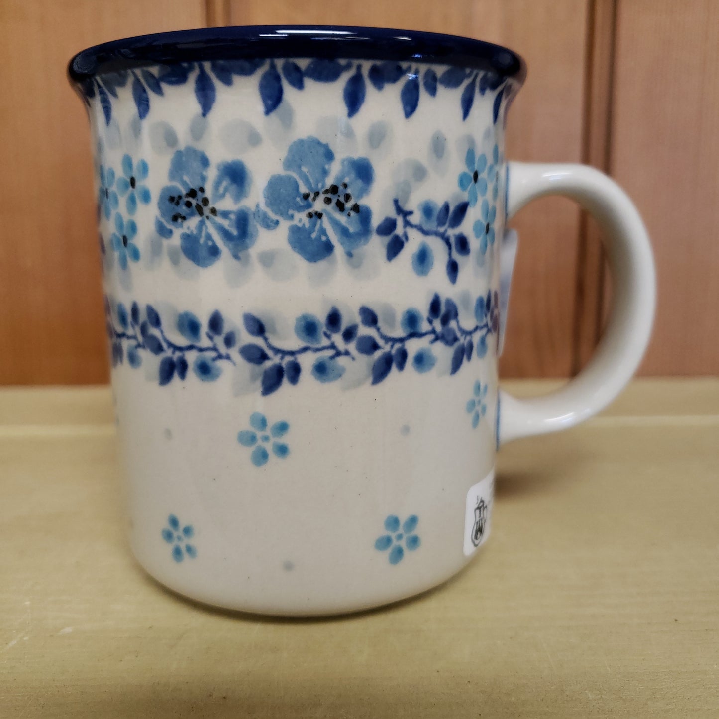 Mug ~ Straight Side ~ 8 oz 236-2642X ~ Blue Flax Flower pf0424