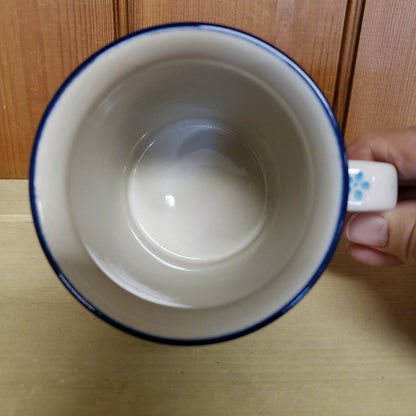 Mug ~ Straight Side ~ 8 oz 236-2642X ~ Blue Flax Flower pf0424