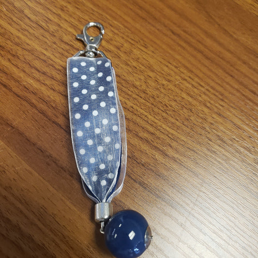 Key Chain Ribbon Blue