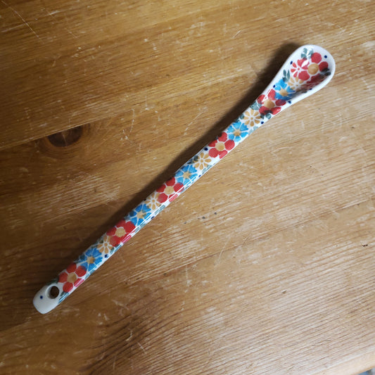 Spoon 7.5" red floral ANDY