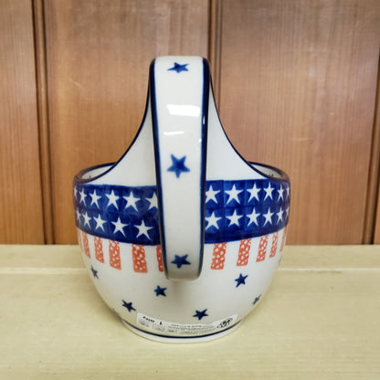 Bowl w/ Loop Handle ~ 16 oz 845-0179X  Stars and Stripes pf0608