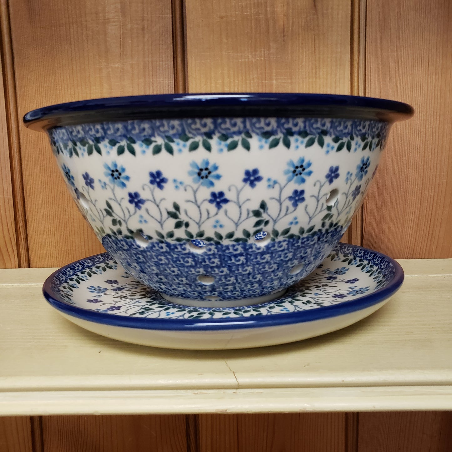 Berry Bowl w/ Saucer ~ 8"W 470-2785X  Georgia Blue pf0608