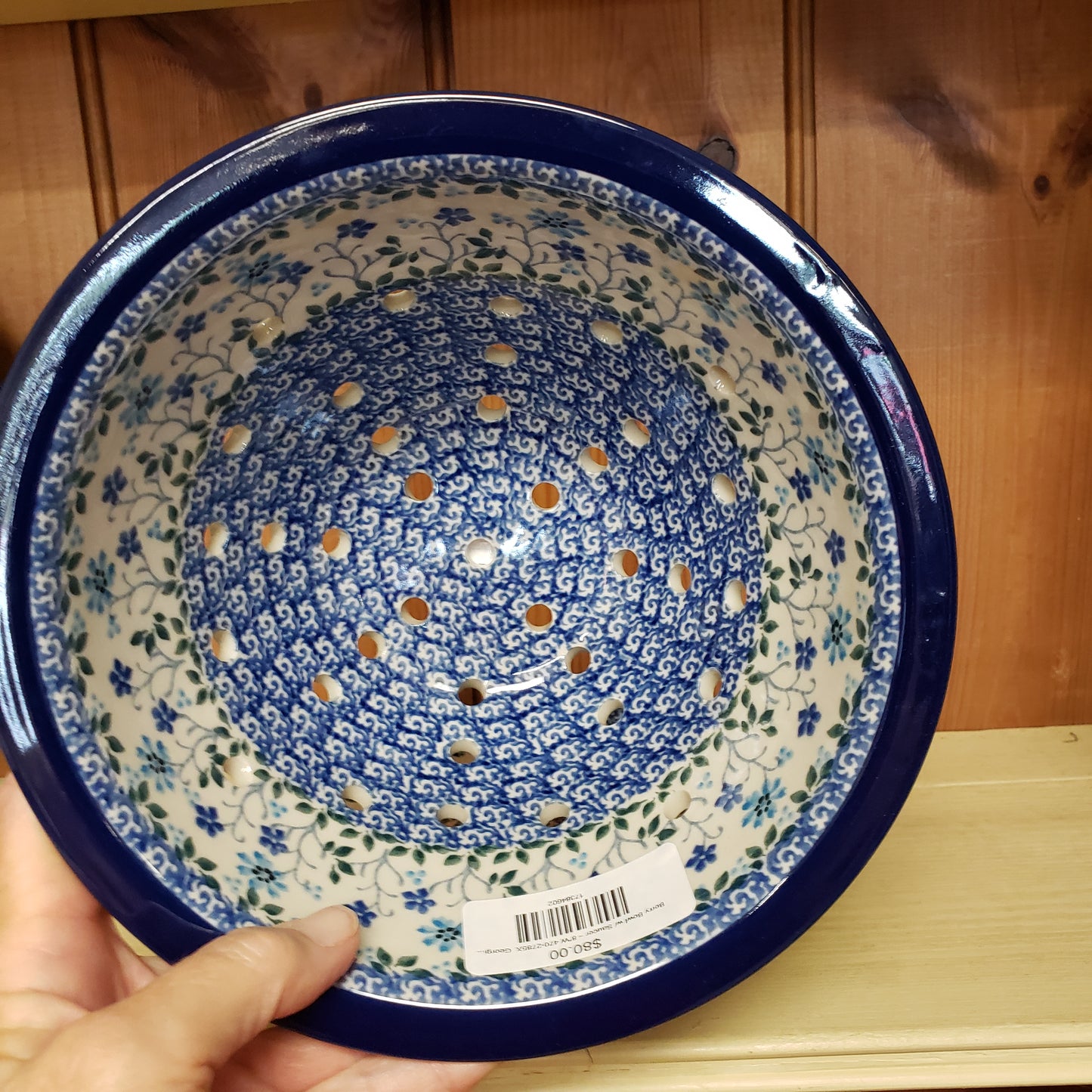 Berry Bowl w/ Saucer ~ 8"W 470-2785X  Georgia Blue pf0608