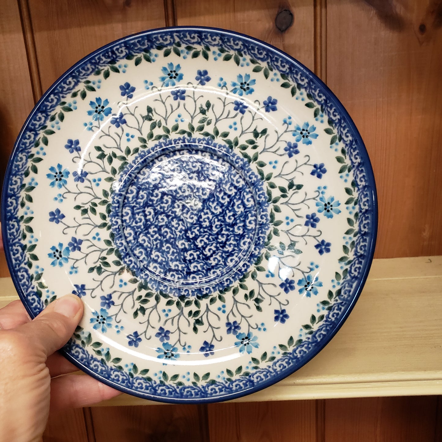 Berry Bowl w/ Saucer ~ 8"W 470-2785X  Georgia Blue pf0608