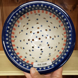 Berry Bowl w/ Saucer ~ 8"W 470-0179X  Stars and Stripes pf0608