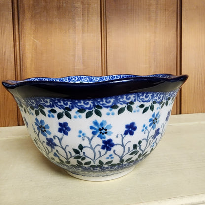 Bowl ~ Wavy Edge ~ 5.75" A54-2785X  Georgia Blue pf0608