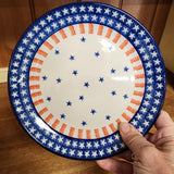 Plate ~ 7.75" 086-0179X  Stars and Stripes pf0608 Dessert Plate