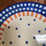 Plate ~ 7.75" 086-0179X  Stars and Stripes pf0608 Dessert Plate