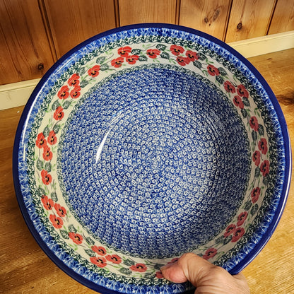 Bowl ~ Deep Mixing ~ 4 Qt. 113-2538X  Red Pansy pf0608