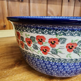 Bowl ~ Deep Mixing ~ 4 Qt. 113-2538X  Red Pansy pf0608