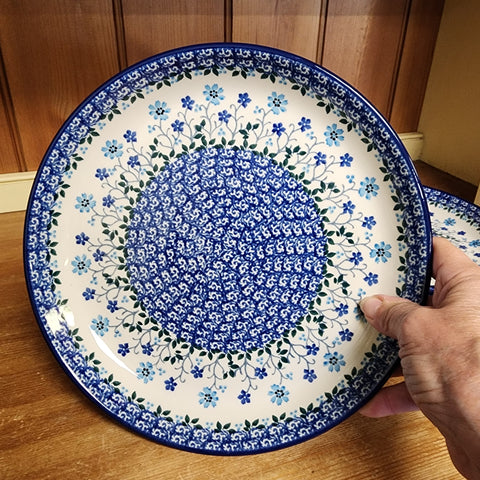 Plate ~ Rimmed ~ 9" 302-2785X  Georgia Blue pf0608