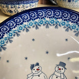 Plate ~ 7.75" 086-2793X  Frost & Flurry pf0608 Dessert Plate Snowman