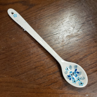 Spoon long (7") blue flax