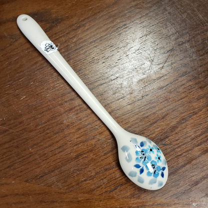 Spoon long (7") blue flax