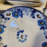 Plate ~ 7.75" 86-2221X ~ ice blue poppies Dessert Plate