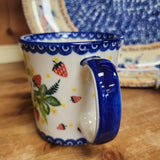 Mug Jan strawberries and butterfly 14 oz #1