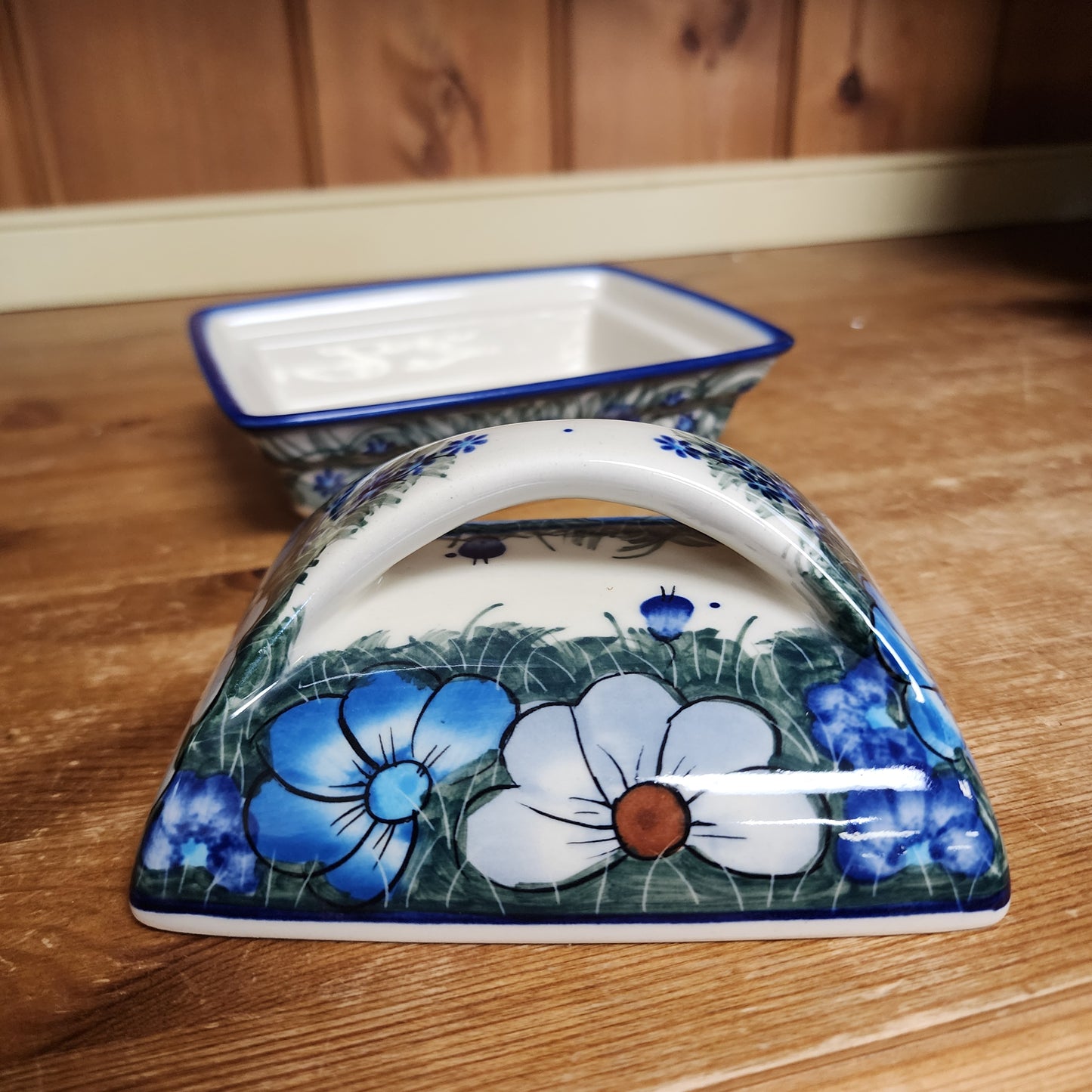 Butter Dish #1 ART2 Blue & grey