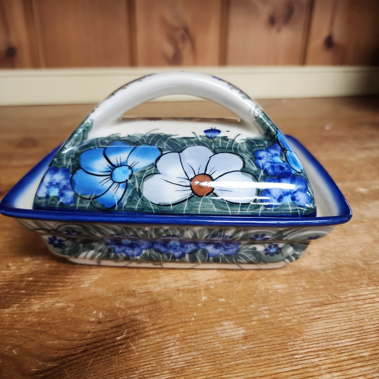 Butter Dish #1 ART2 Blue & grey