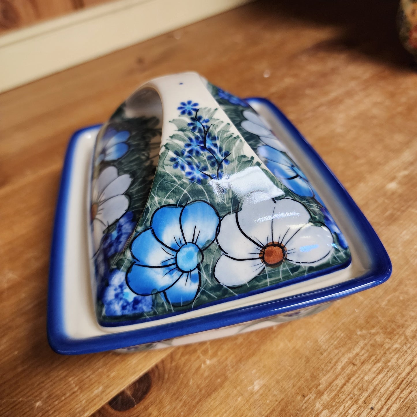 Butter Dish #1 ART2 Blue & grey