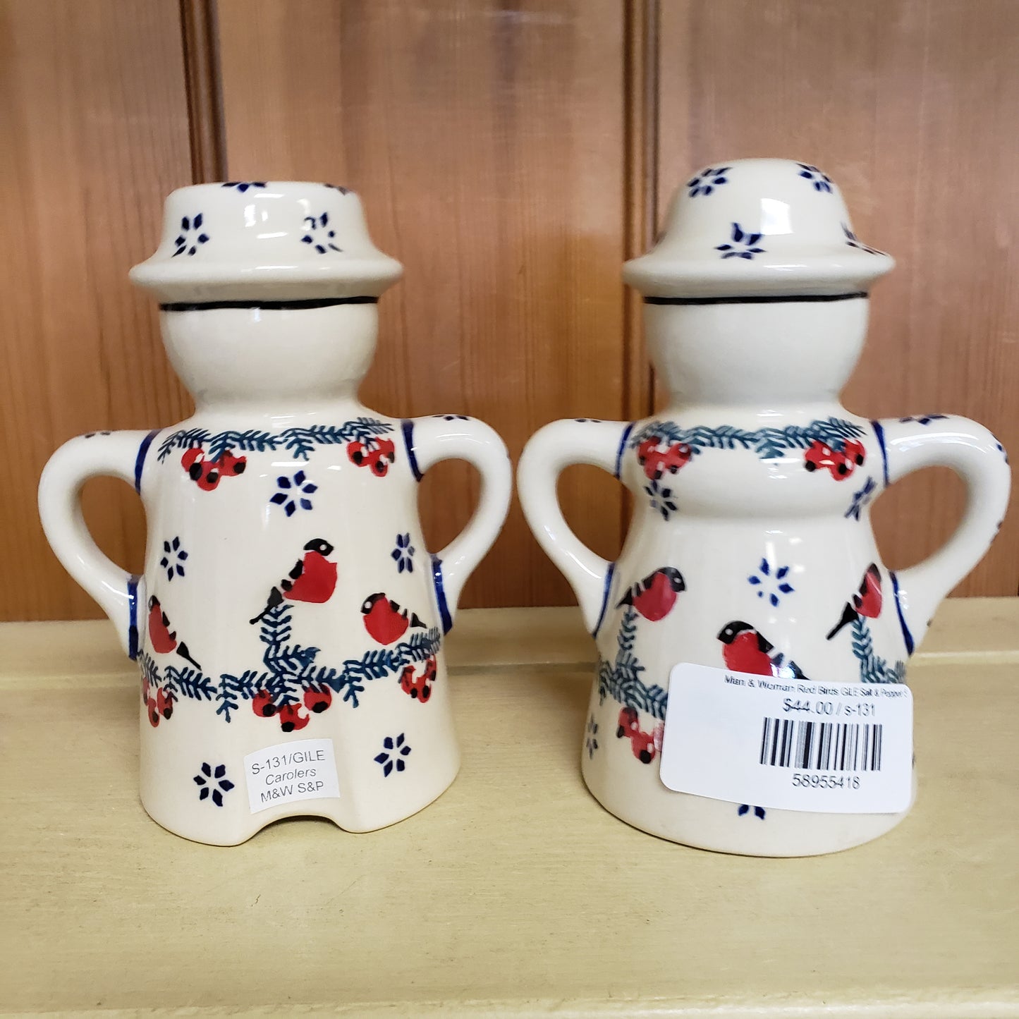 Man & Woman Red Birds GiLE Salt & Pepper Set