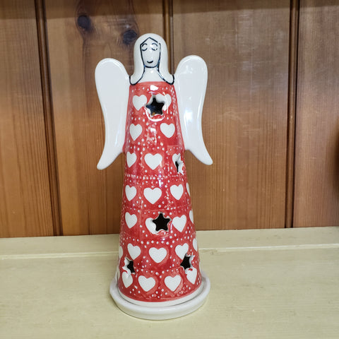 Angel 7.5" SEMC red hearts Luminary