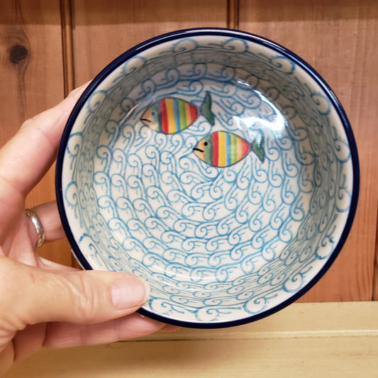 Bowl ~ Ramekin 5" Rainbow Fish