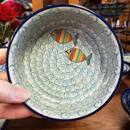 Bowl ~ Ramekin 5" Rainbow Fish