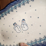 Tray   Scalloped Oval   6.25" x 12.5"  2793X ~ Frost & Flurry  PF1024 Snowman